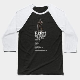 Richard The Lionheart World Tour Baseball T-Shirt